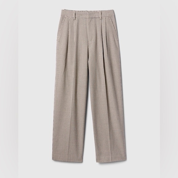 Gap Plaid 365 High Rise Taper Pants - Picture 3 of 8